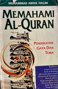 Image of Memahami Al-Qur'an : Pendekatan Gaya dan Tema